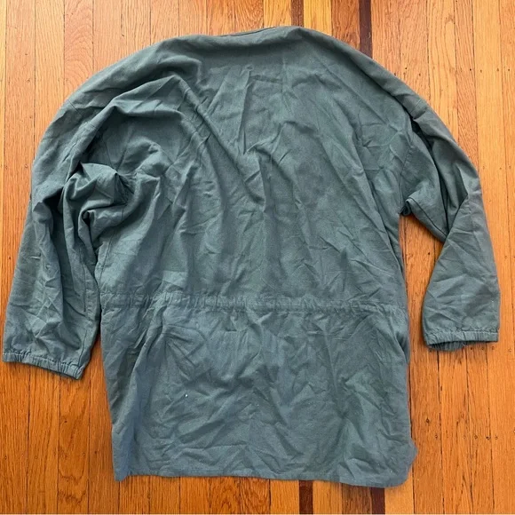 Vintage Eileen Fisher Nori drawstring waist shirttail hem jacket L large - Picture 2 of 5